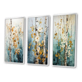 Floral Wall Art Set - Birch Woods Whispering Winds V - 3 Pieces