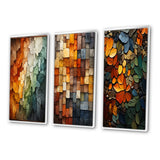 Transitional Canvas Wall Art Set - Hardedge Art Earthy Euphony III - 3 Pieces