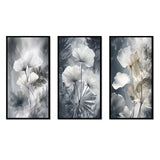 Floral Leaves Wall Art Canvas Set - Tropical_Palm_Art_For_Ginkgo Art - 3 Pieces