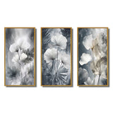 Floral Leaves Wall Art Canvas Set - Tropical_Palm_Art_For_Ginkgo Art - 3 Pieces