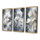 Floral Leaves Wall Art Canvas Set - Tropical_Palm_Art_For_Ginkgo Art - 3 Pieces
