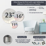 Abstract Metal Wall Art Set - Orange Teal Botanical Whirlwind II - 3 Pieces