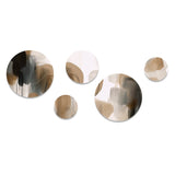 Modern Metal Wall Art Set - Painting of Abstract Shapes II - 5 Pieces