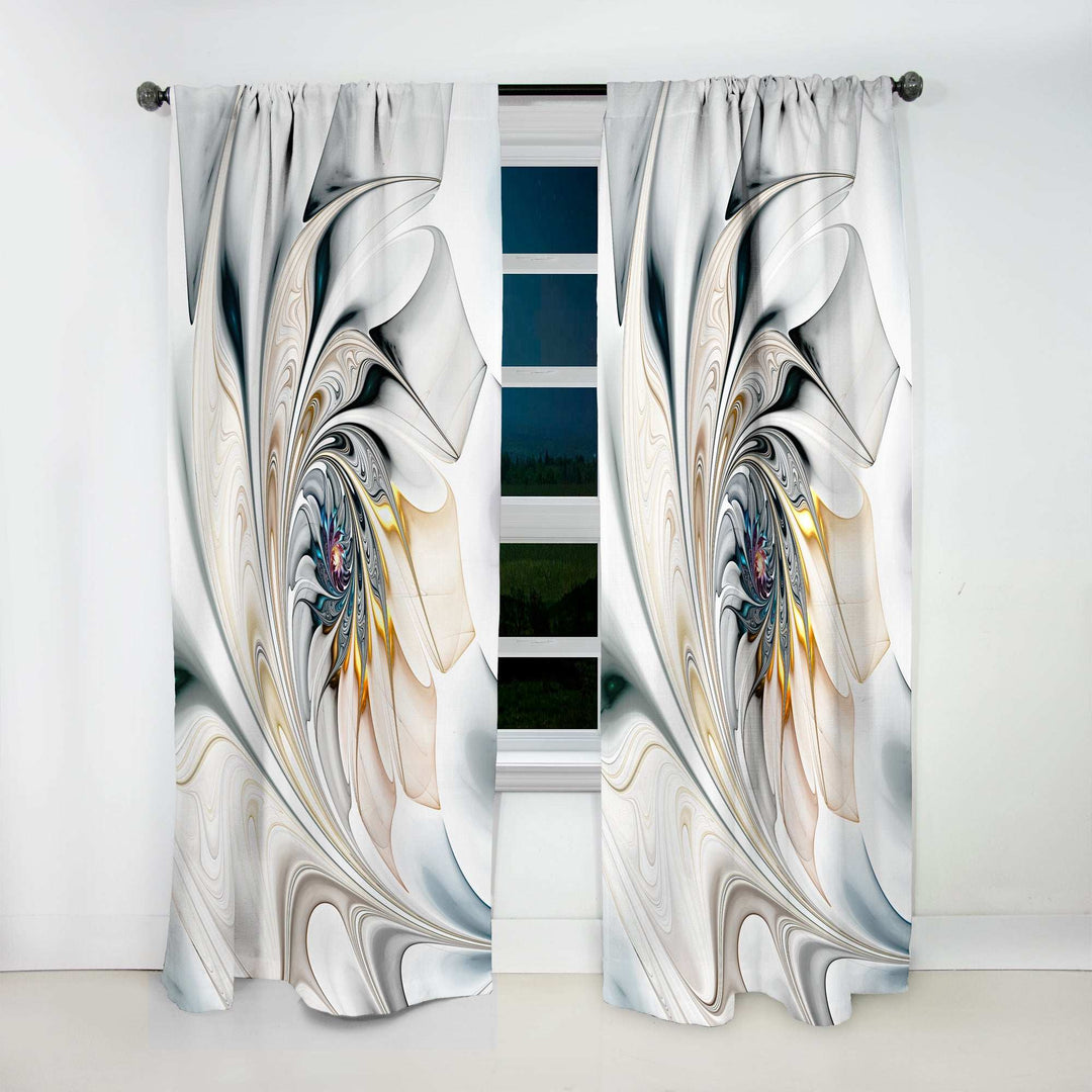 White Stained Glass Floral&