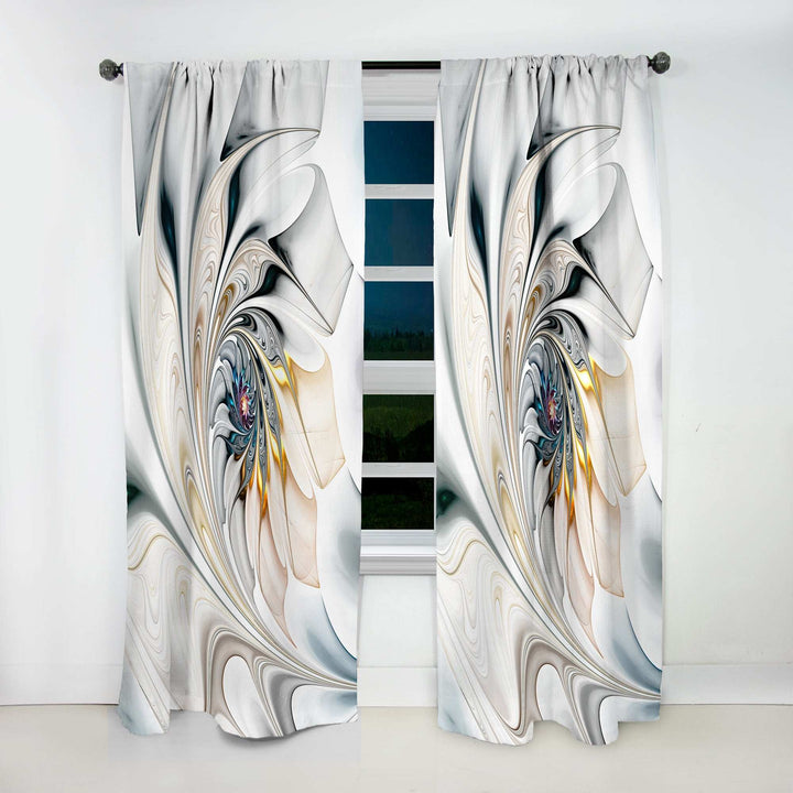 White Stained Glass Floral&