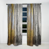 Yellow Morning in Forest Panorama - Landscape Curtain - 1 Panel