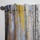 Yellow Morning in Forest Panorama - Landscape Curtain - 1 Panel