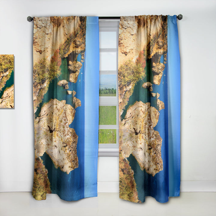 Rocky bay in Portugal - Landscapes Curtain - 1 Panel