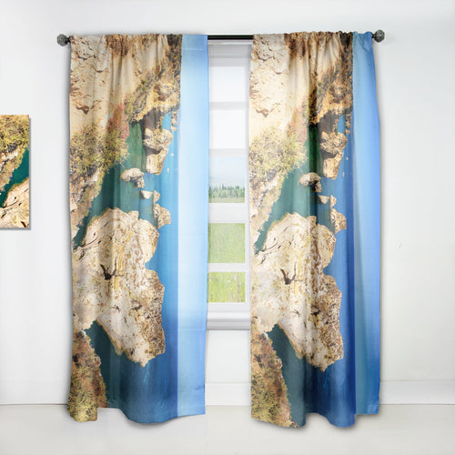 Rocky bay in Portugal - Landscapes Curtain - 1 Panel