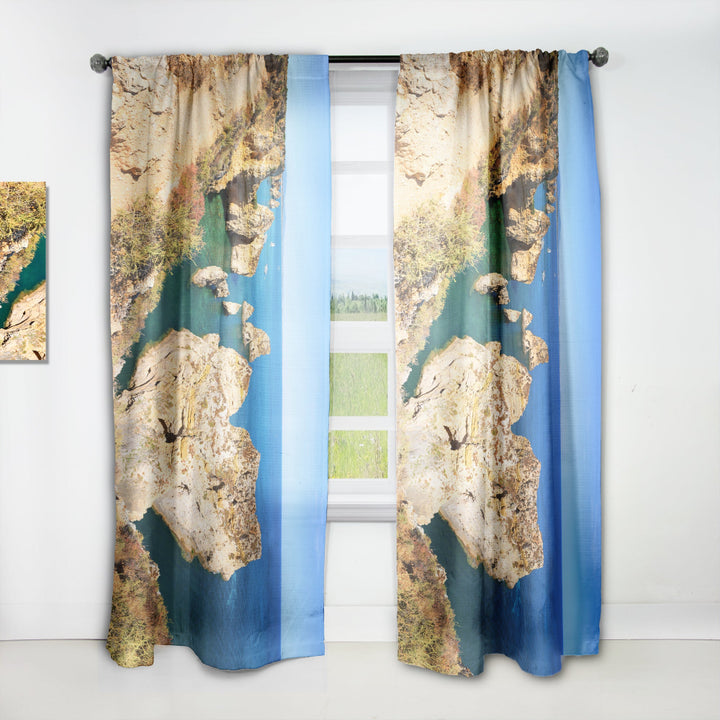 Rocky bay in Portugal - Landscapes Curtain - 1 Panel