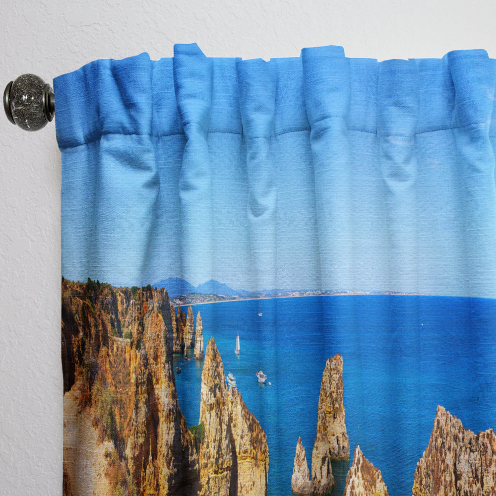 Rocky bay in Portugal - Landscapes Curtain - 1 Panel
