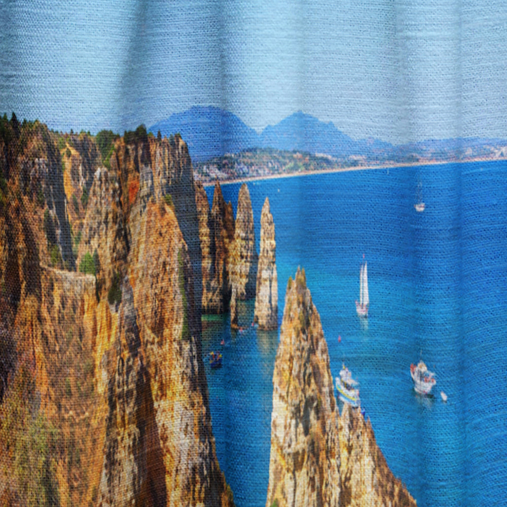 Rocky bay in Portugal - Landscapes Curtain - 1 Panel