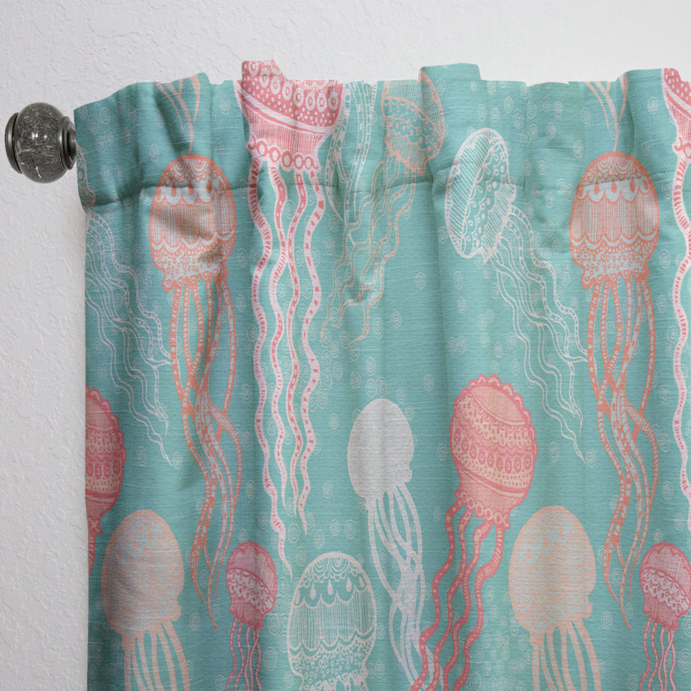 Jellyfish Pattern - Nautical &amp; Coastal Curtain - 1 Panel