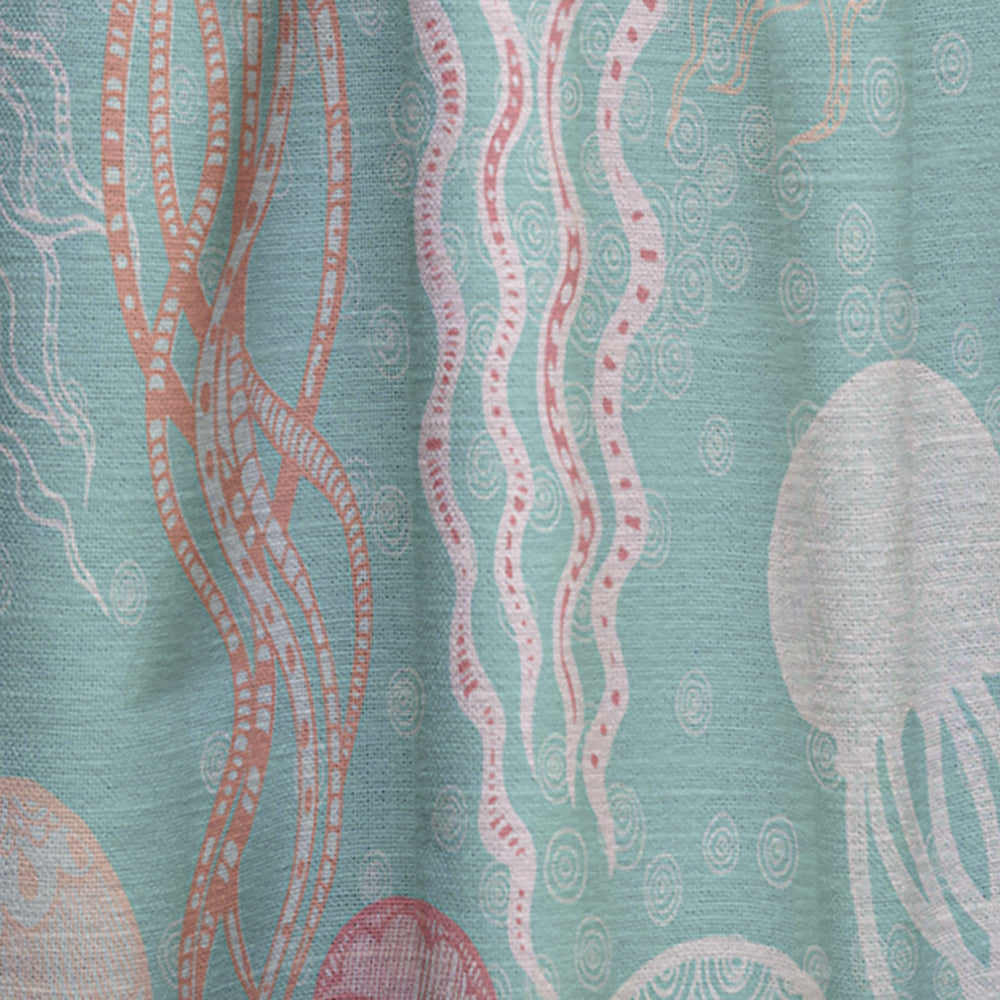 Jellyfish Pattern - Nautical &amp; Coastal Curtain - 1 Panel