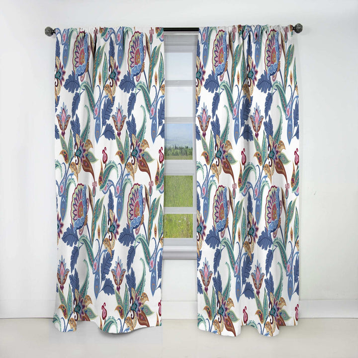 Fantasy Flowers Paisley Pattern - Traditional Curtain - 1 Panel
