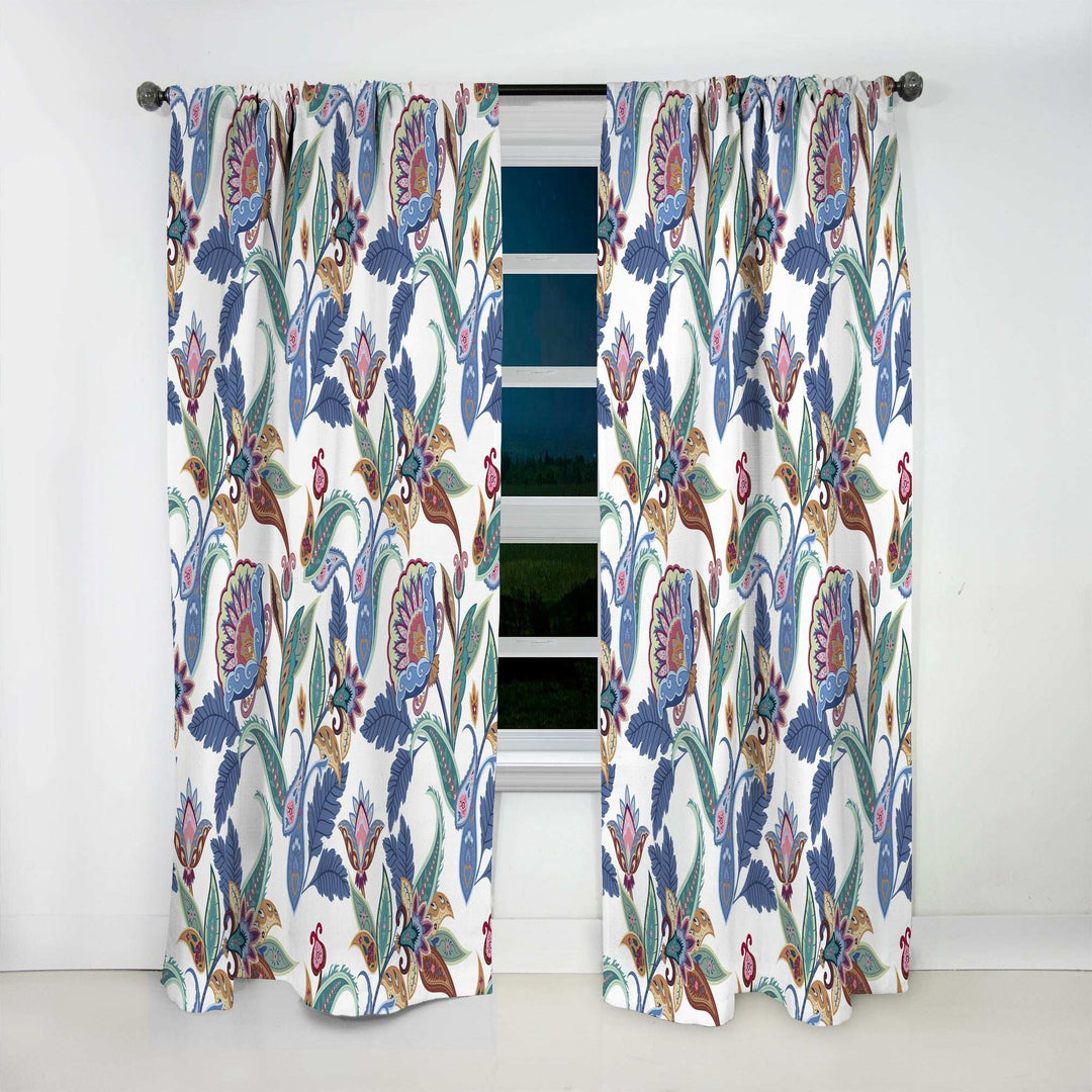 Fantasy Flowers Paisley Pattern - Traditional Curtain - 1 Panel