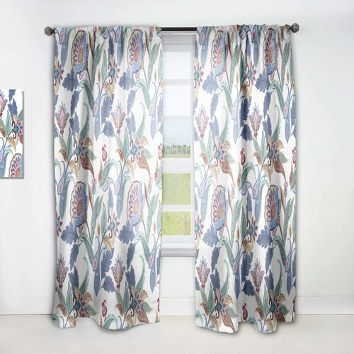 Fantasy Flowers Paisley Pattern - Traditional Curtain - 1 Panel