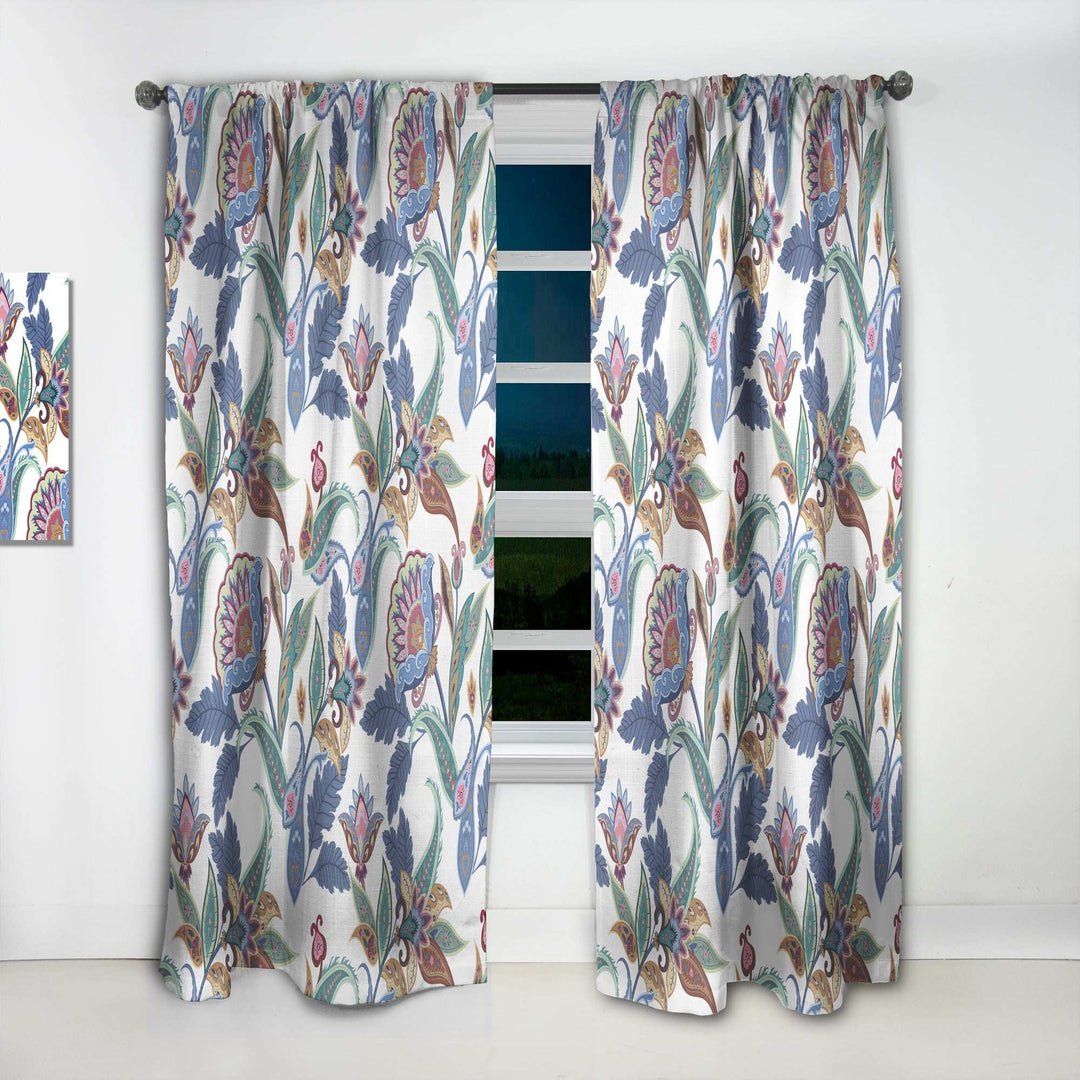 Fantasy Flowers Paisley Pattern - Traditional Curtain - 1 Panel