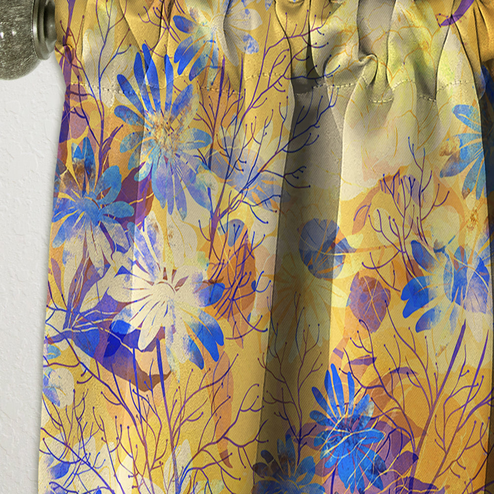 Imprints Flowers and Herb Pattern - Modern &amp; Contemporary Curtain - 1 Panel