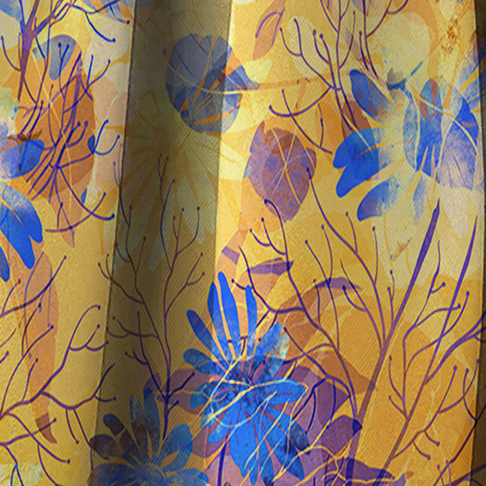 Imprints Flowers and Herb Pattern - Modern &amp; Contemporary Curtain - 1 Panel