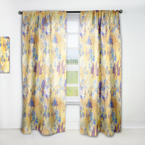 Imprints Flowers and Herb Pattern - Modern & Contemporary Curtain - 1 Panel