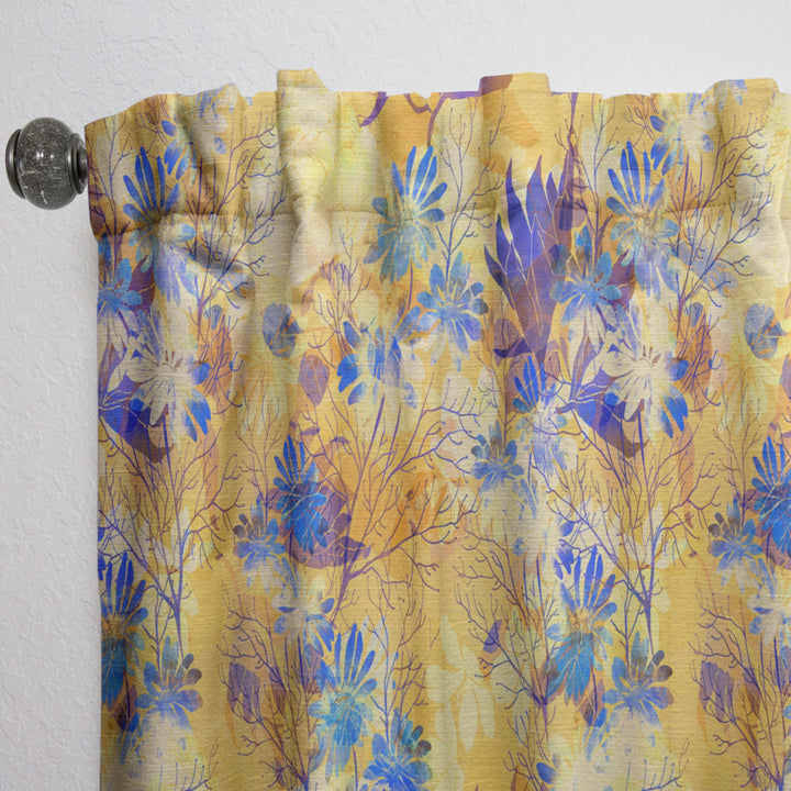 Imprints Flowers and Herb Pattern - Modern &amp; Contemporary Curtain - 1 Panel