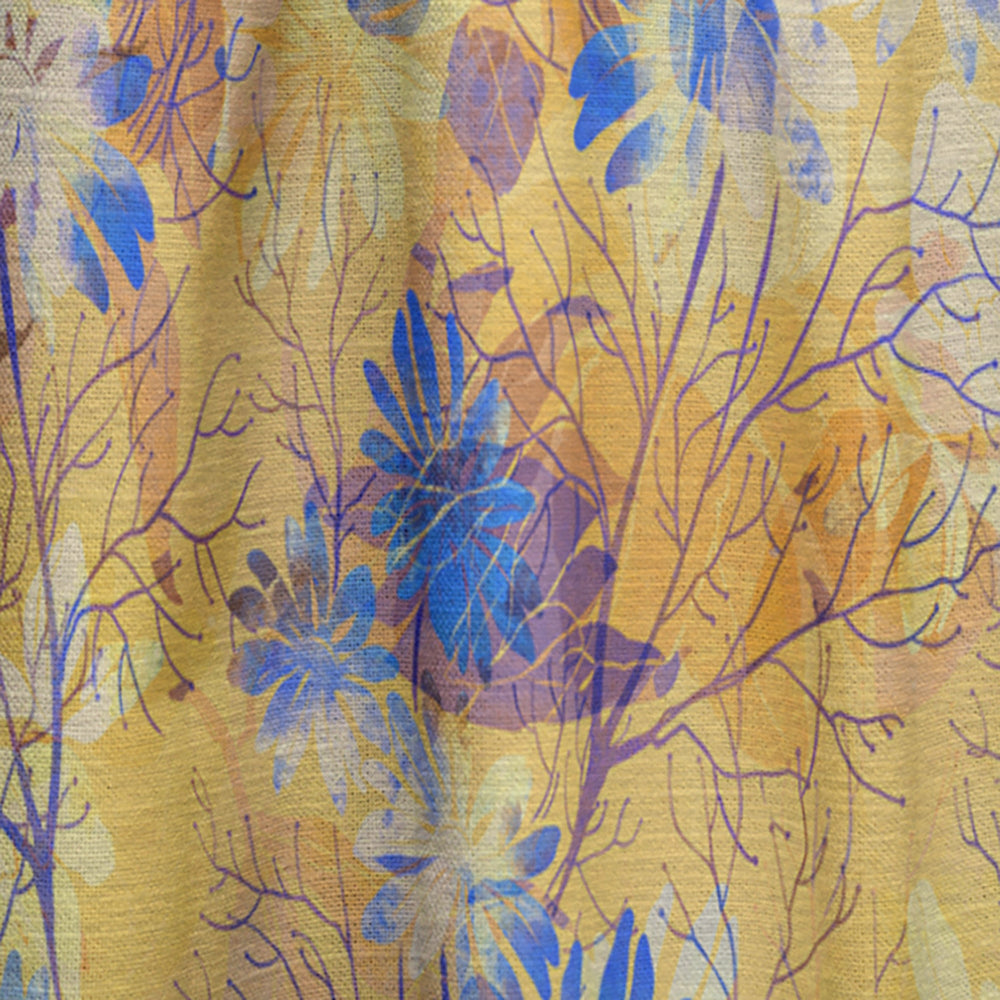 Imprints Flowers and Herb Pattern - Modern &amp; Contemporary Curtain - 1 Panel