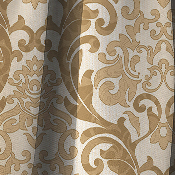 Damask pattern - Mid-Century Modern Curtain - 1 Panel