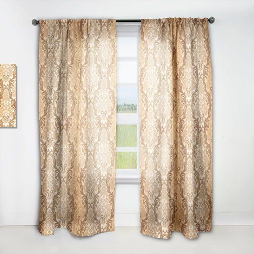 Damask pattern - Mid-Century Modern Curtain - 1 Panel
