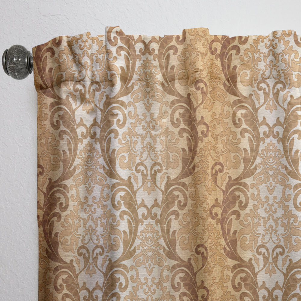 Damask pattern - Mid-Century Modern Curtain - 1 Panel