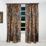 Paisley Floral Pattern - Bohemian & Eclectic Curtain - 1 Panel