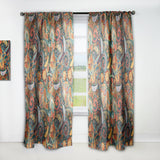 Paisley Floral Pattern - Bohemian & Eclectic Curtain - 1 Panel