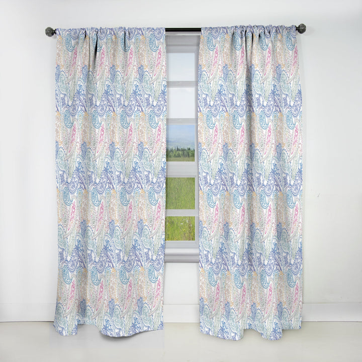 Indian Paisley Pattern - Bohemian &amp; Eclectic Curtain - 1 Panel