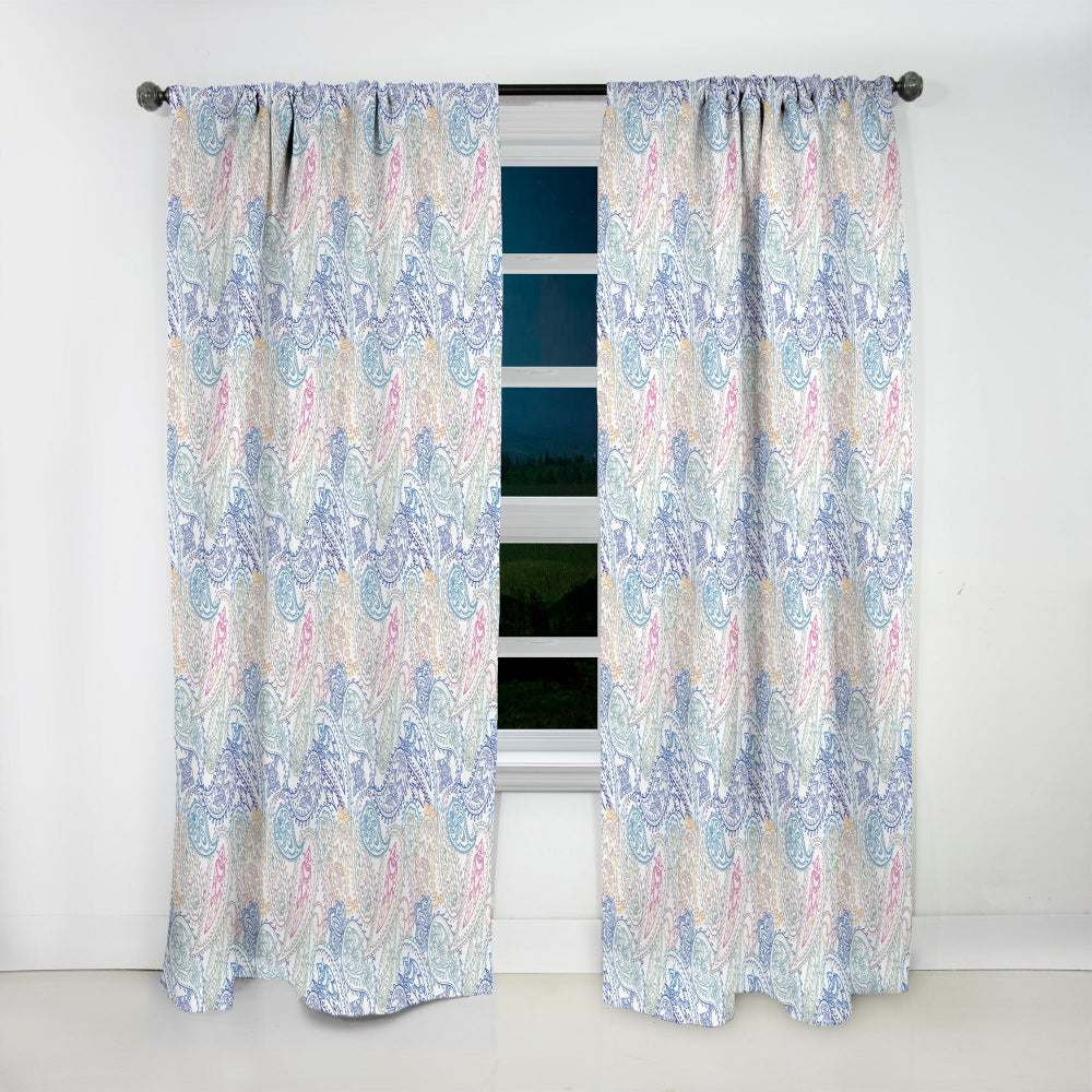 Indian Paisley Pattern - Bohemian &amp; Eclectic Curtain - 1 Panel