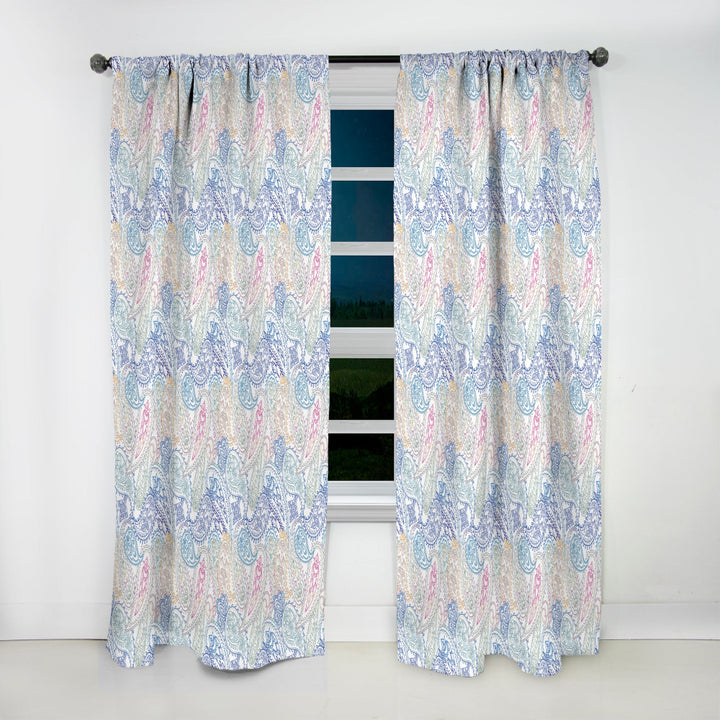 Indian Paisley Pattern - Bohemian &amp; Eclectic Curtain - 1 Panel