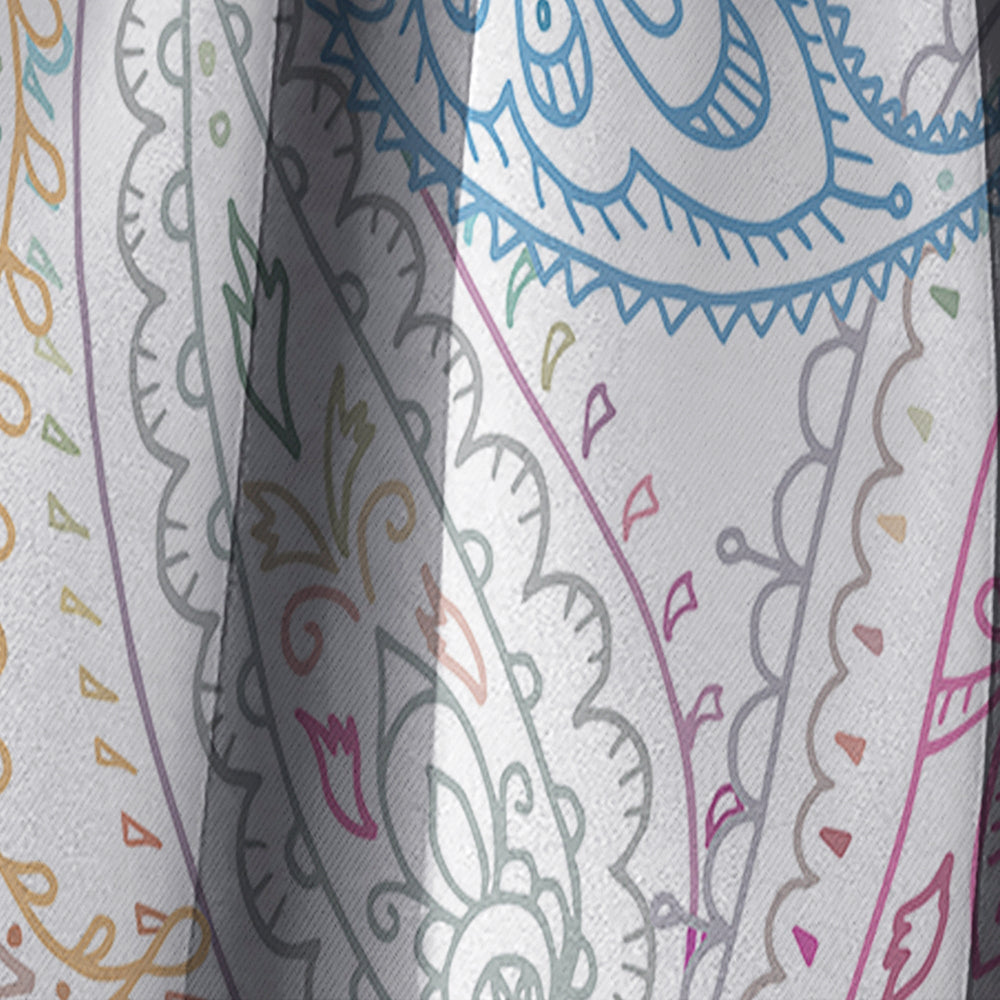 Indian Paisley Pattern - Bohemian &amp; Eclectic Curtain - 1 Panel