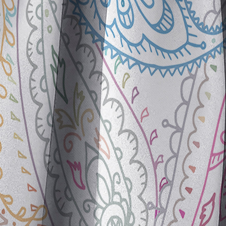 Indian Paisley Pattern - Bohemian &amp; Eclectic Curtain - 1 Panel