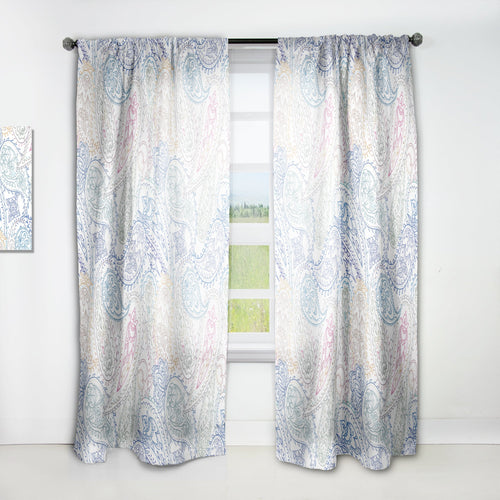 Indian Paisley Pattern - Bohemian & Eclectic Curtain - 1 Panel