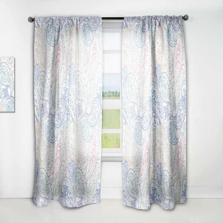 Indian Paisley Pattern - Bohemian &amp; Eclectic Curtain - 1 Panel