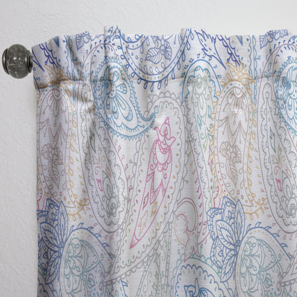 Indian Paisley Pattern - Bohemian &amp; Eclectic Curtain - 1 Panel