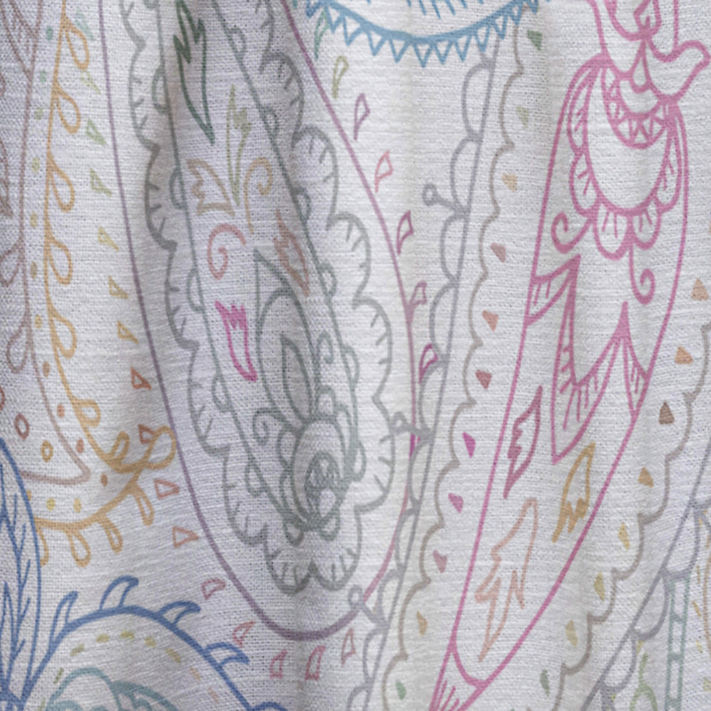 Indian Paisley Pattern - Bohemian &amp; Eclectic Curtain - 1 Panel