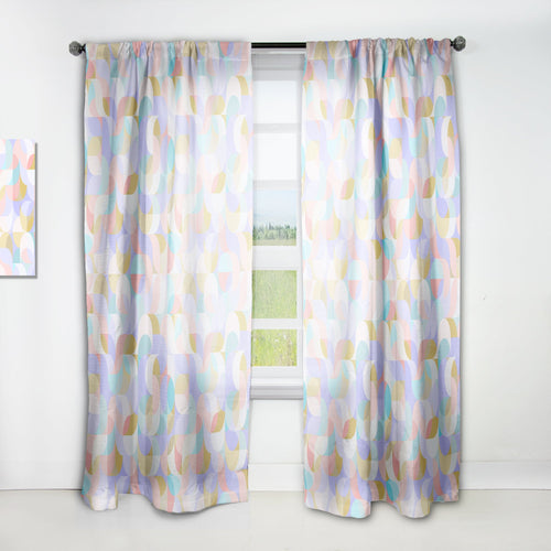 Drop-Shaped Twists & Pattern of Undulating Geometric Forms - Modern Curtain - 1 Panel