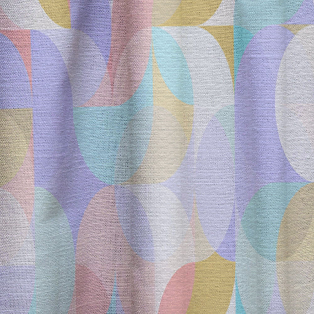 Drop-Shaped Twists &amp; Pattern of Undulating Geometric Forms - Modern Curtain - 1 Panel