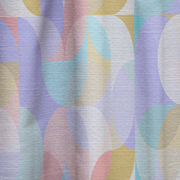 Drop-Shaped Twists &amp; Pattern of Undulating Geometric Forms - Modern Curtain - 1 Panel