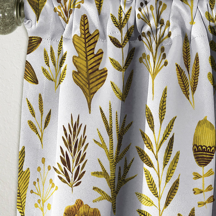 Watercolor Texture with Flowers &amp; Plants - Modern &amp; Contemporary Curtain - 1 Panel