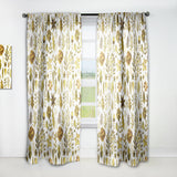 Watercolor Texture with Flowers & Plants - Modern & Contemporary Curtain - 1 Panel