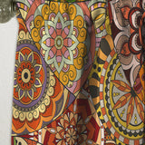 Pattern Tile with Mandalas - Bohemian & Eclectic Curtain - 1 Panel