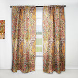 Pattern Tile with Mandalas - Bohemian & Eclectic Curtain - 1 Panel