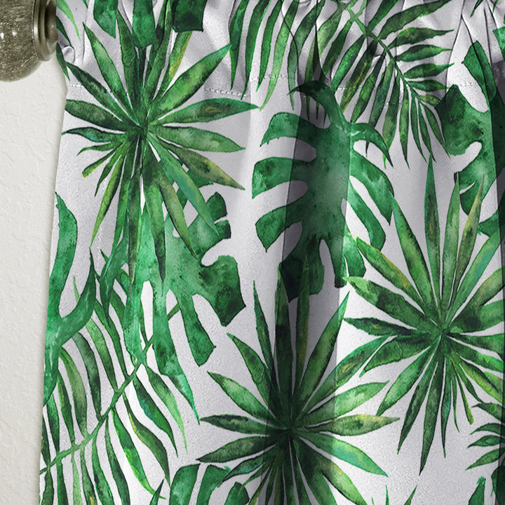 Leaves &amp; Brunches of Tropical Plants &amp; Trees - Tropical Curtain - 1 Panel