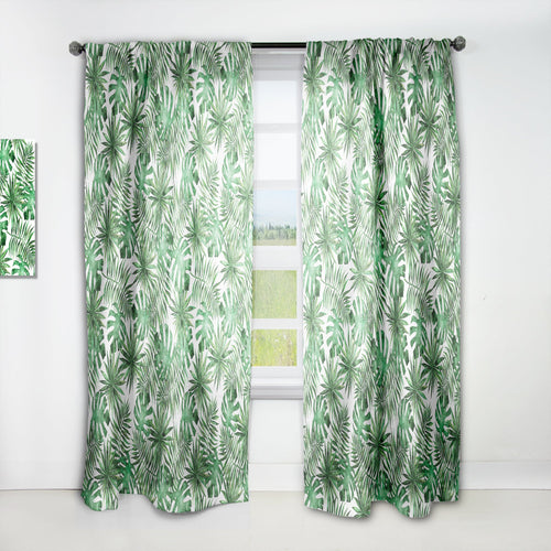 Leaves & Brunches of Tropical Plants & Trees - Tropical Curtain - 1 Panel